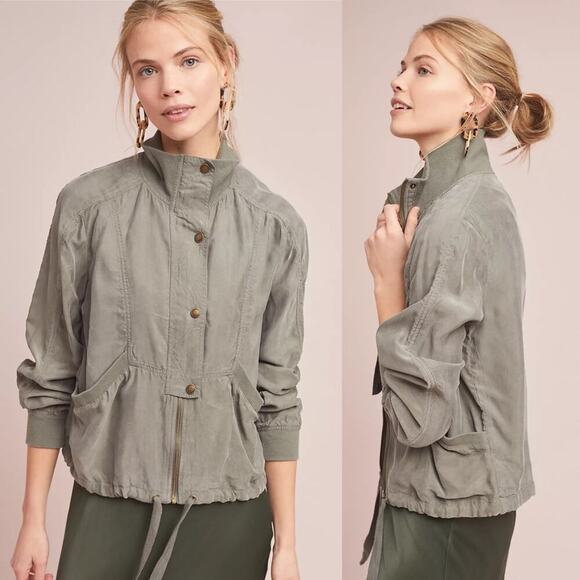 Anthropologie Marrakech drape utility lightweight jacket‎ size large gorpcore - Picture 2 of 7